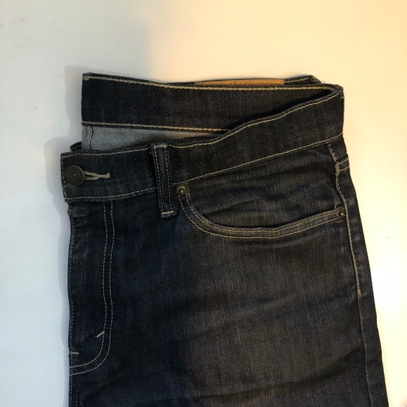 Levi's 504 Straight Fit Dark Wash Balck Denim Jeans Pants 34W 32L C - Picture 2 of 7
